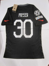 Lionel Messi PSG Paris Saint Germain UCL Match Slim Black Third Jersey 2021-2022 - £87.00 GBP