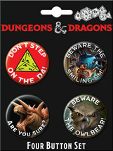 Dungeons &amp; Dragons Gaming Images Round 4 Button Set #3 NEW MINT ON CARD - £3.99 GBP