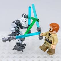 2pcs Obi-Wan Kenobi Vs General Grievous Star Wars Minifigures Toys - £4.71 GBP