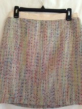 Willi Smith Women&#39;s Skirt Ivory Multi Colored Tweed Lined Skirt SIze 4 NWOT - $18.81