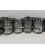 Vintage Nautical Boat Glass Beer Stein Mug Ships Clear Glasses set of 4 ... - $32.71