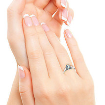 0.76 CTW Platinum Plated 925 Sterling Silver Brilliance Aquamarine Diamo... - $79.95