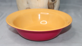 Melamine Cereal Soup Bowl Orange Pink Dishwasher Safe Camping Inside Out... - $4.85
