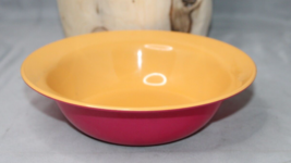 Melamine Cereal Soup Bowl Orange Pink Dishwasher Safe Camping Inside Outside - £3.81 GBP