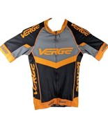 Orange Verge Cycling Jersey Mens Medium Black Zip Up Shirt Biking Triump... - $23.76