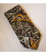 Carlo Palazzi Green Purple Gold Neck Tie 100% Italian Silk Mens Abstract... - £30.05 GBP