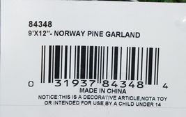 FORSHAW 84348 Norway Pine Garland Flame Retardant PVC Needles 9 ft by 12 in Wide image 4