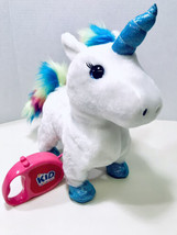 Kid Connection Walking Talking Sounds Remote Control White Rainbow Plush... - $19.95