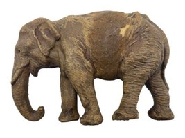 Elephant Antique Toy 6&quot; Zoo Noah&#39;s Arc Set Piece Particle Wood - £14.12 GBP