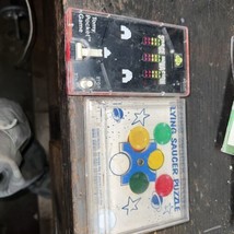 Vintage Tomy Pocket Game Space Invasion Handheld &amp; Flying Saucer Puzzle ... - £15.92 GBP