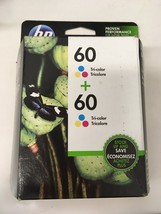 Genuine OEM HP 60 tri-color twin pack new CZ072FN Option 140 / Exp 09/16 - $11.95
