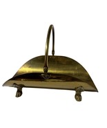 Vtg Brass Log Holder Fireplace Basket Handle Claw Feet Hollywood Regency - $749.31 MXN