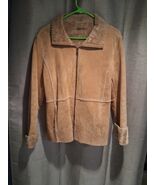 Vintage Guess Jacket Womens Medium Tan Genuine Leather Faux Fur Lined Su... - $731.28 MXN