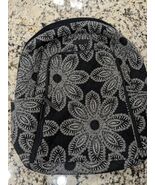 Vera Bradley Campus Backpack Paisley daisy floral black white cotton FOR... - $6.00