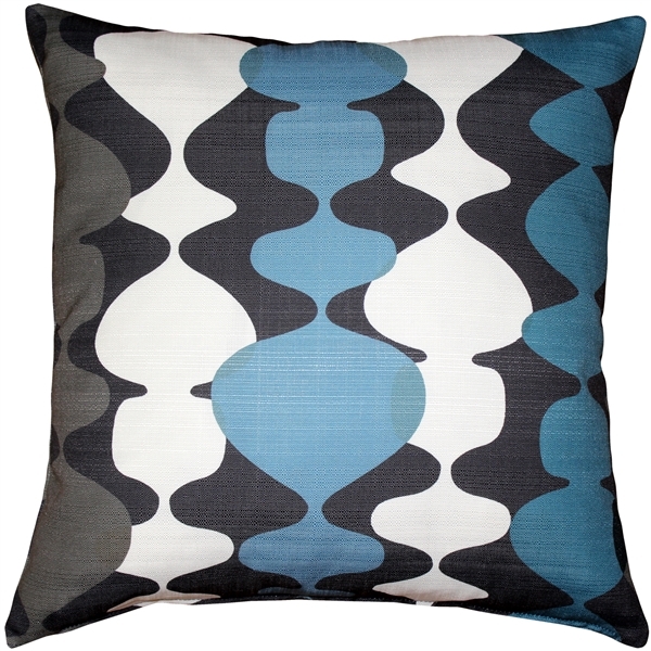 Lava Lamp Charcoal Blue 19x19 Throw Pillow, with Polyfill Insert - $39.95