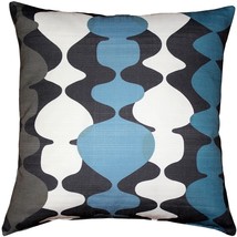 Lava Lamp Charcoal Blue 19x19 Throw Pillow, with Polyfill Insert - £31.23 GBP