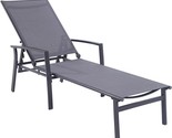 Nova Adjustable Chaise In Gray Sling And Frame, Grey - $315.99