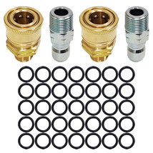 2-Pack 3/8&quot; Male, 3/8&quot; Quick Connect to 3/8&quot; MNPT, 35 x 3/8&quot; High Temp O-Ring - £21.03 GBP