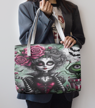 Leather Gothic Rose | Halloween Tote | Bewitching Botanicals &amp; Batty Del... - $50.68 CAD