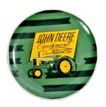 John Deere Equipment Tractor 8&quot; Salad Lunch Plate Green Black Yellow Sto... - $16.97