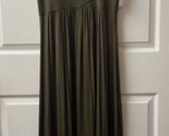 Spease Sleeveless Maxi Dress Womens Size Medium Army Green Criss Cross - $25.69