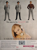 1956 Esquire Original Art Advertisements PACIFIC Mills BUDWEISER King of... - $10.80