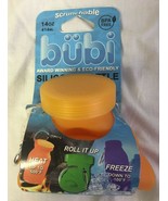 Bubi Scrunchable Silicone Water Bottle Orange 14oz. - £14.40 GBP