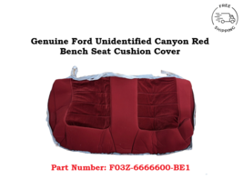Unidentified F03Z-6666600-BE1 Ford Canyon Red Bench Seat Cushion Cover - $147.51