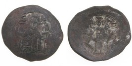 1185-1195 Byzantine Billon Aspron Trachy Isaac II Angelos Virgin Mary Jesus - £85.86 GBP