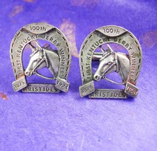 Huge Horseshoe &amp; Horse Cufflinks Vintage First kentucky derby Winner 00th Annive - £155.87 GBP