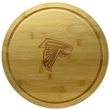 Atlanta Falcons Etched Logo 13&quot; D Rotating Bamboo Server Lazy Susan Wood - £45.09 GBP