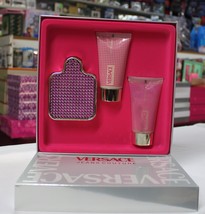 Versace Jeans Couture Glam 3Pcs Women Set, 2.5 oz + Body Lotion + Gel, Rare - £124.24 GBP