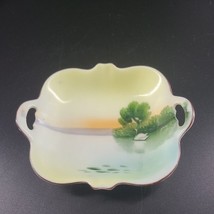 Vintage Noritake Ashtray Hand Painted Swan Trinket Dish Handles Japan - €9,39 EUR