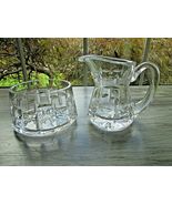 WATERFORD CRYSTAL CREAMER AND SUGAR BOWL TRALEE PATTERN - $888.95 MXN