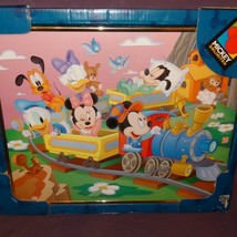 Vintage Baby Mickey Mouse Friends Train Disney Framed Poster 20 x 16 88108 - £22.49 GBP