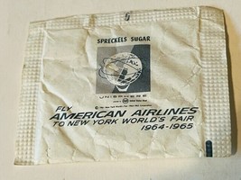 Worlds Fair 1964 Spreckels Sugar Packet American Airlines ephemera ad Ne... - $29.65