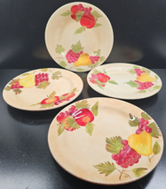 4 Tabletops Gallery Tuscan Orchard Dinner Plates Set Fruit Hand Crafted Dish Lot - $69.17