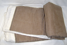Brown Horehound Lined Upholstery Fabric Remnant 162" x 60" - $49.99