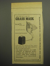 1974 Milwaukee Mask Co. Advertisement - The Heavy Duty Grass Mask - £14.53 GBP