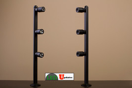 2 pieces jewelry light for display showcase black LED pole light with power supp - £76.16 GBP