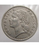 FRANCE MARIANNE COIN Vintage Over 60 Years Old Marianne 1949 5 Francs Al... - £3.97 GBP