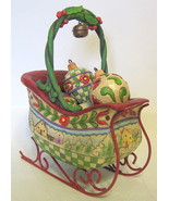 Jim Shore Santa&#39;s Sleigh and 4 Ornaments Named Sleigh Bells Ring - $54.86 CAD