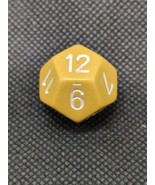Vintage Yellow/Tan D12 Dice 20MM - €16,27 EUR