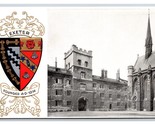 Exeter College Oxford Università Stemma Goffrato DB Cartolina V20 - £6.55 GBP