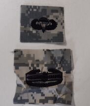 ARMY DIGITAL CAMO CLOTH INSIGNIA BASIC PARACHUTIST WINGS &amp; COMBAT ACTION... - $5.94
