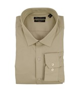 New Kenneth Cole New York Men&#39;s Stretch Slim Fit Dress Shirt Khaki 17 (3... - $60.88 CAD
