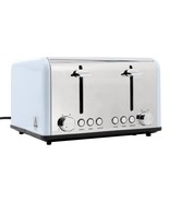 Redmond 4-Slice Extra Wide Slot 1650W Stainless Steel Toaster in Light Blue - $2,100.59 MXN