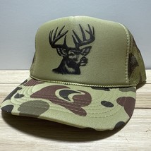Deer Hunter Trucker Hat Summer Adjustable Green Camouflage SnapBack Hunt... - $309.15 MXN