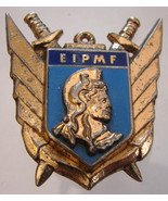 FRANCE MILITARY SCHOOL Female Military Personnel Gilt Enamel Badge Brooch Pin - $14.99