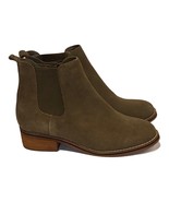 AQUA College Lori Booties Womens 6 M Olive Green Waterproof Suede Ankle ... - $54.31 CAD